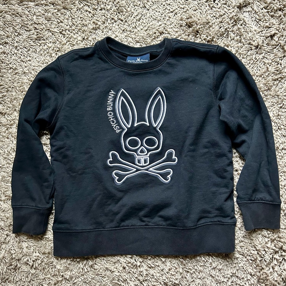 PYSCHO BUNNY MEDIUM 10/12 SWEATSHIRT BLACK